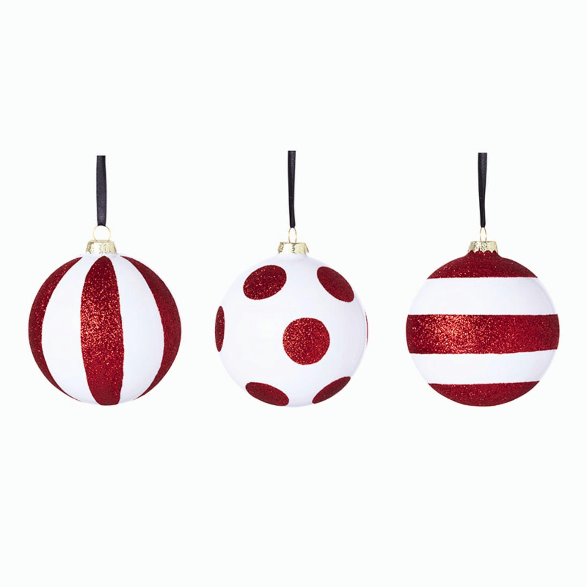 NOËL - Boule de Noël à rayure ou à point