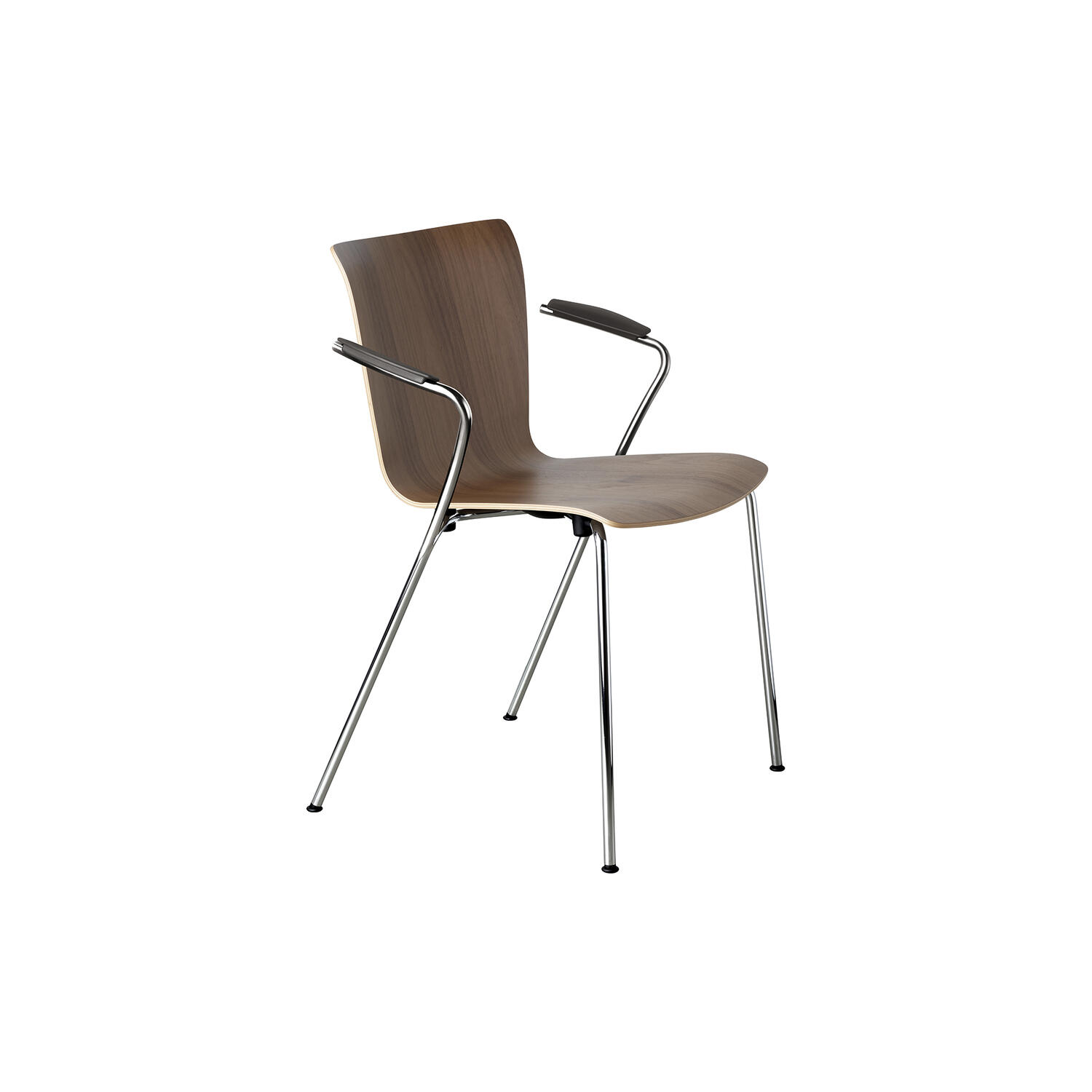 Vico Duo&trade; VM111 spisebordsstol, lakeret valnød/krom