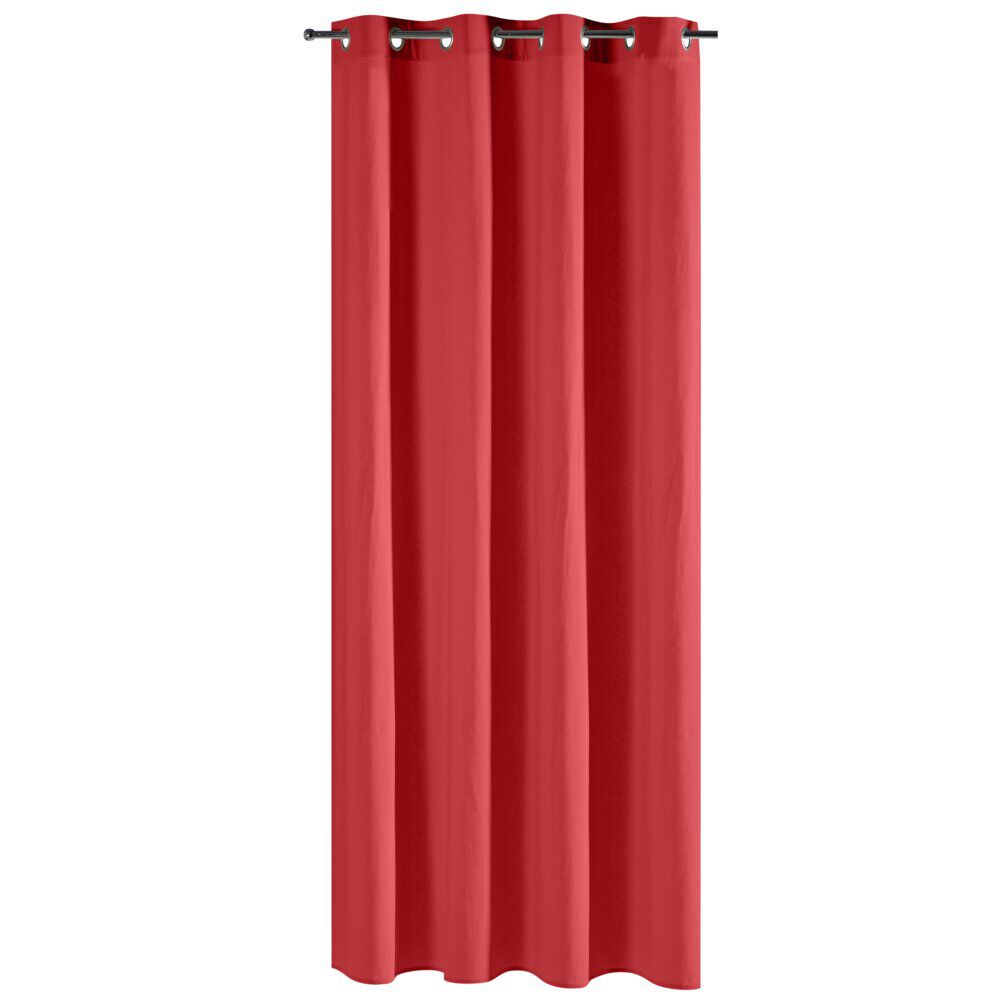 Rideau à oeillets 140x240cm uni rouge