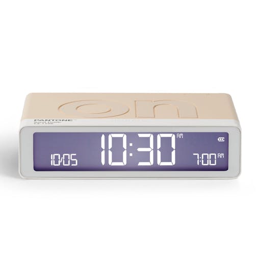 Lexon GIFT Set PANTONE - Includes Mino  Mini Speaker, Flip Classic Clock, Mina M Lamp, Thykho 3Speaker - Sand