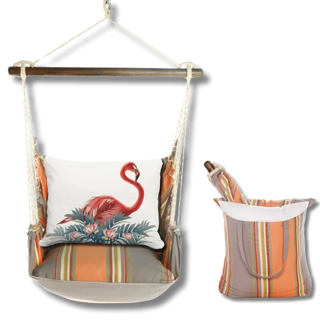 Magnolia Casual Swing Set 4 piece - Serene Sunset w/ Vivid Flamingo Pink