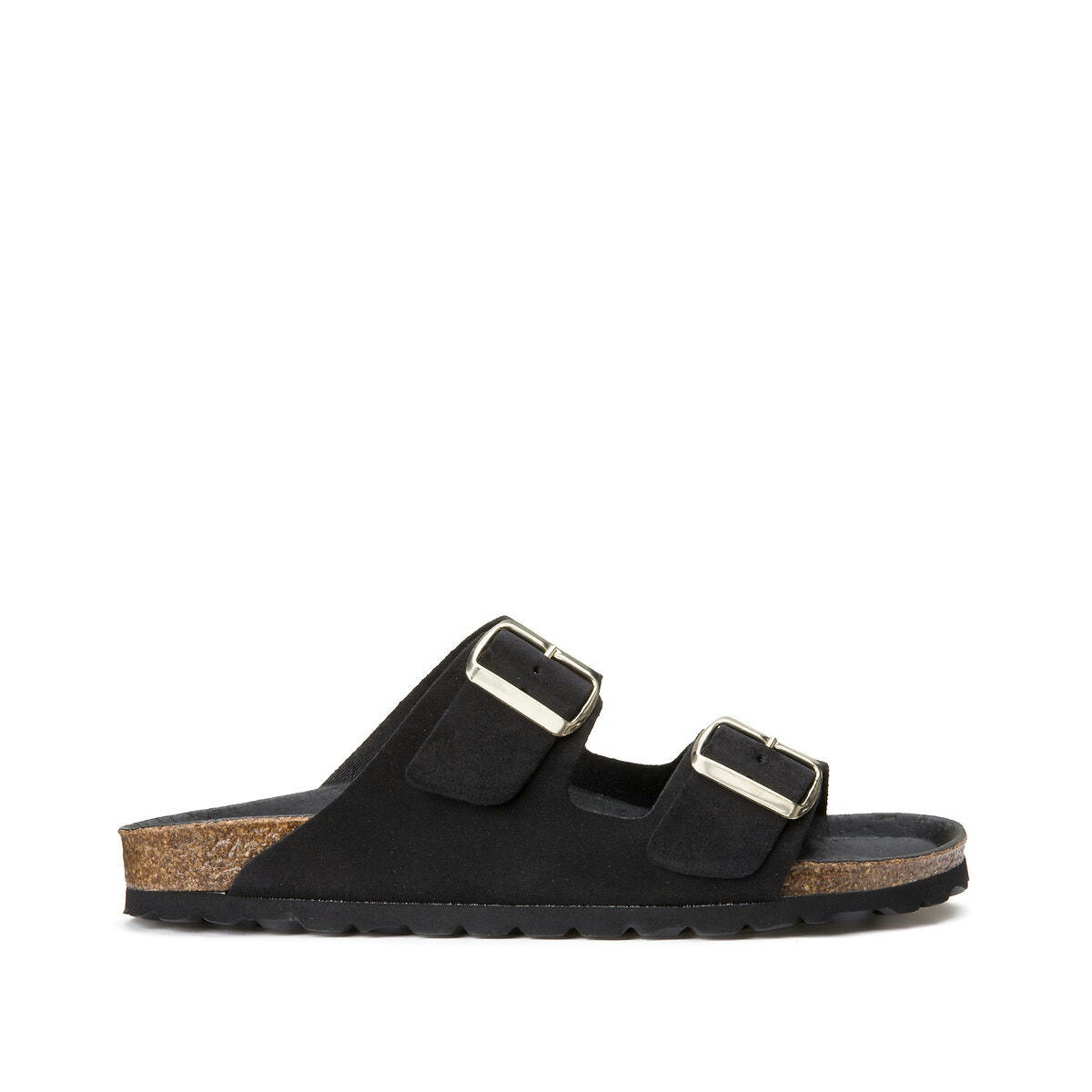 Mules à boucles en cuir