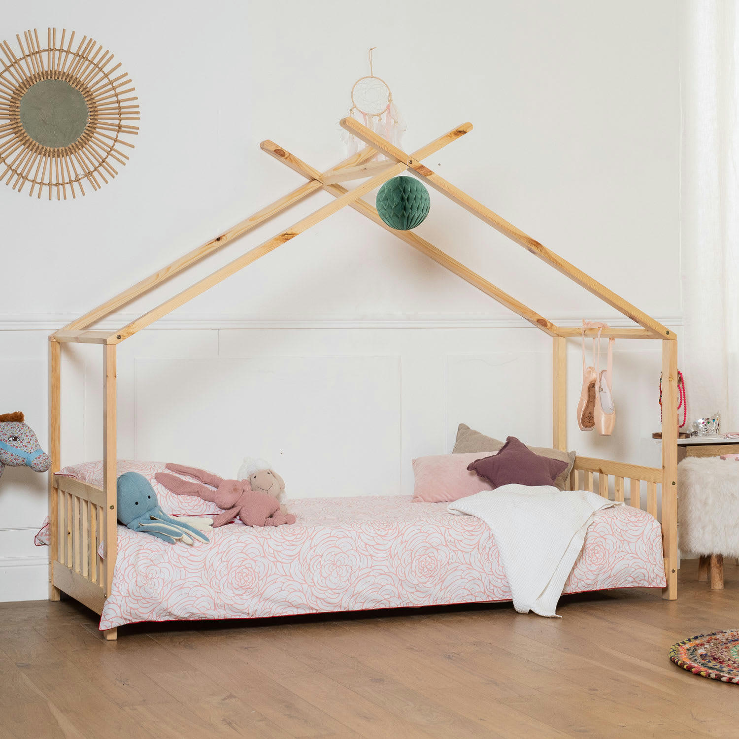 GASPARD - Lit cabane pour enfant 190x90cm bois