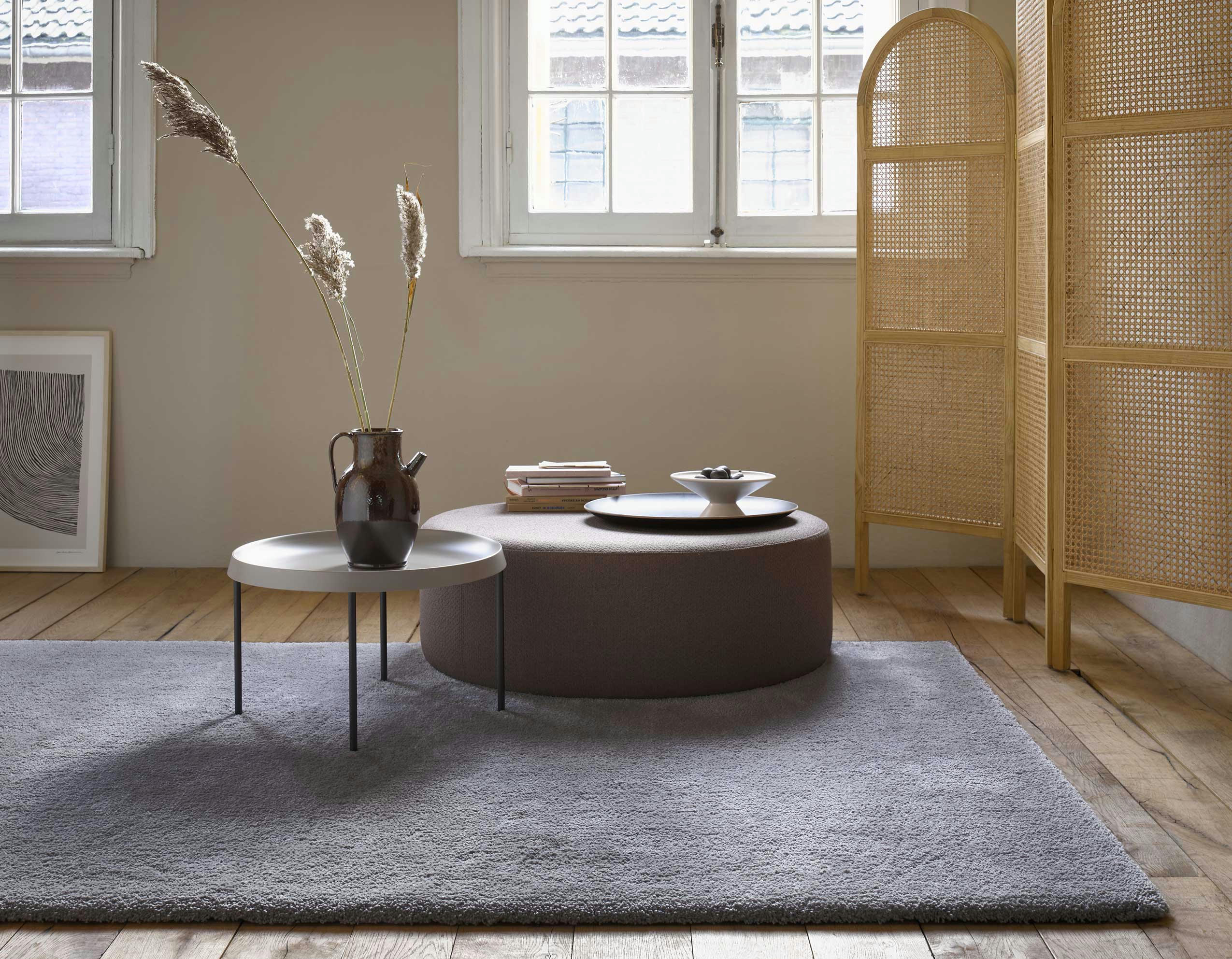 RELAXX - Tapis poils longs tufté doux gris 130x190