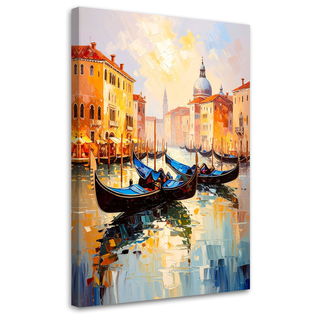 Feeby Obraz do salonu biura, Wenecja Miasto Gondole Włochy 40x60