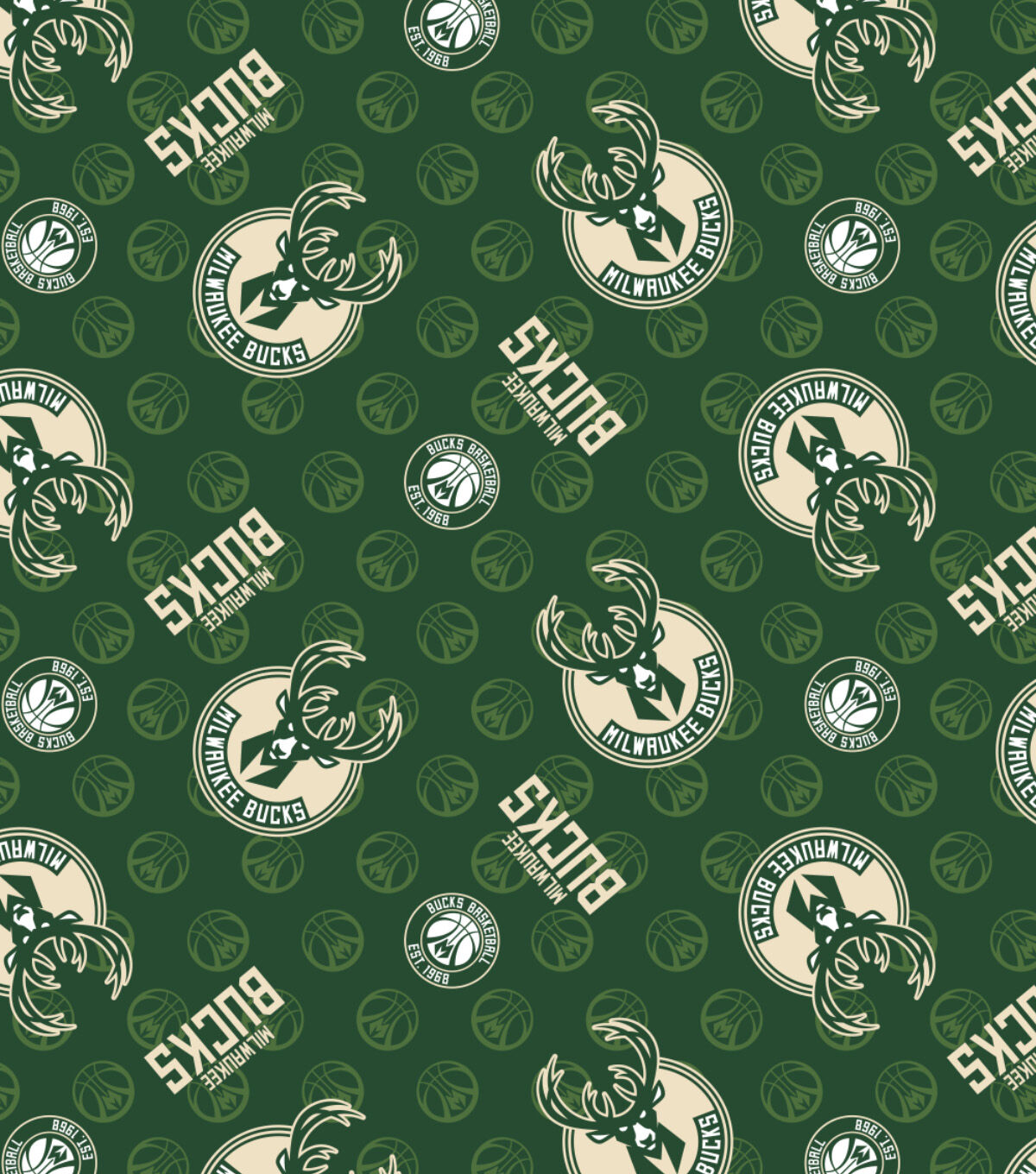 Milwaukee Bucks Fleece Fabric Logo Toss