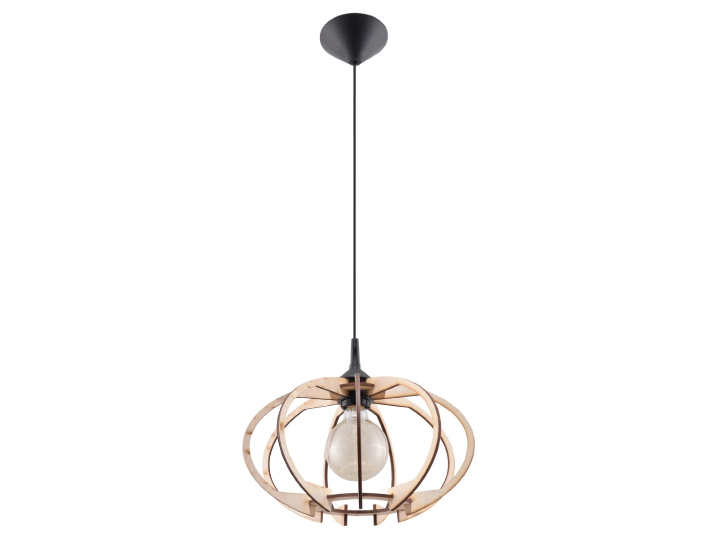 Lampa wisząca Mandelino drewniana beżowa