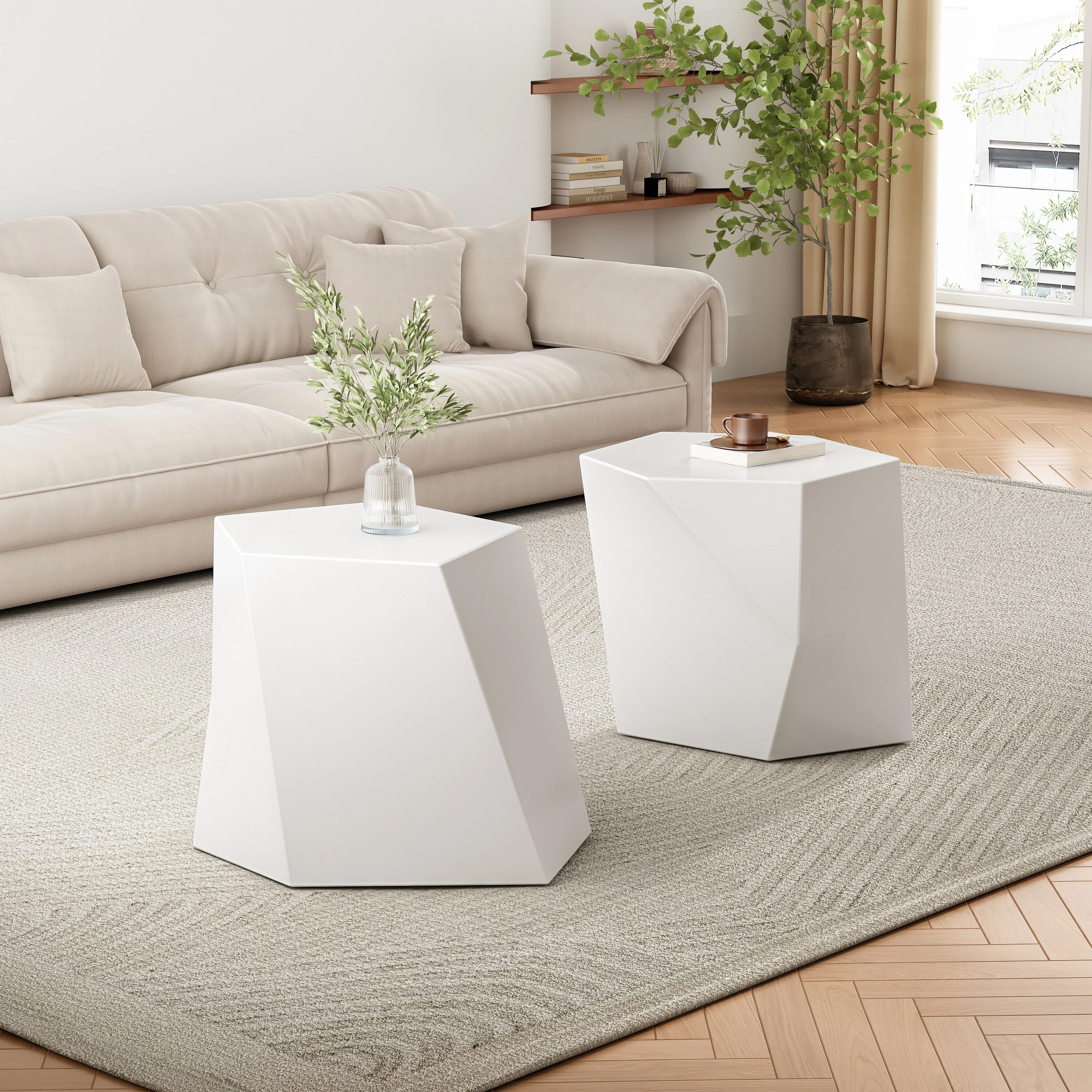 Modern Coffee Table Set - 30.25 W x 19.50 D x 16 H