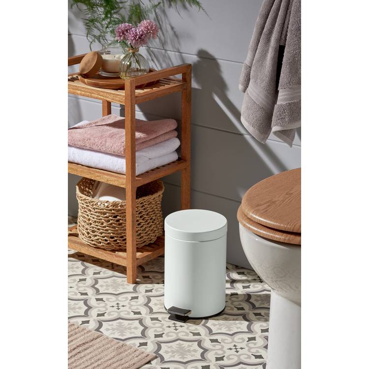 Habitat 3Litre Step Bin - Matt White