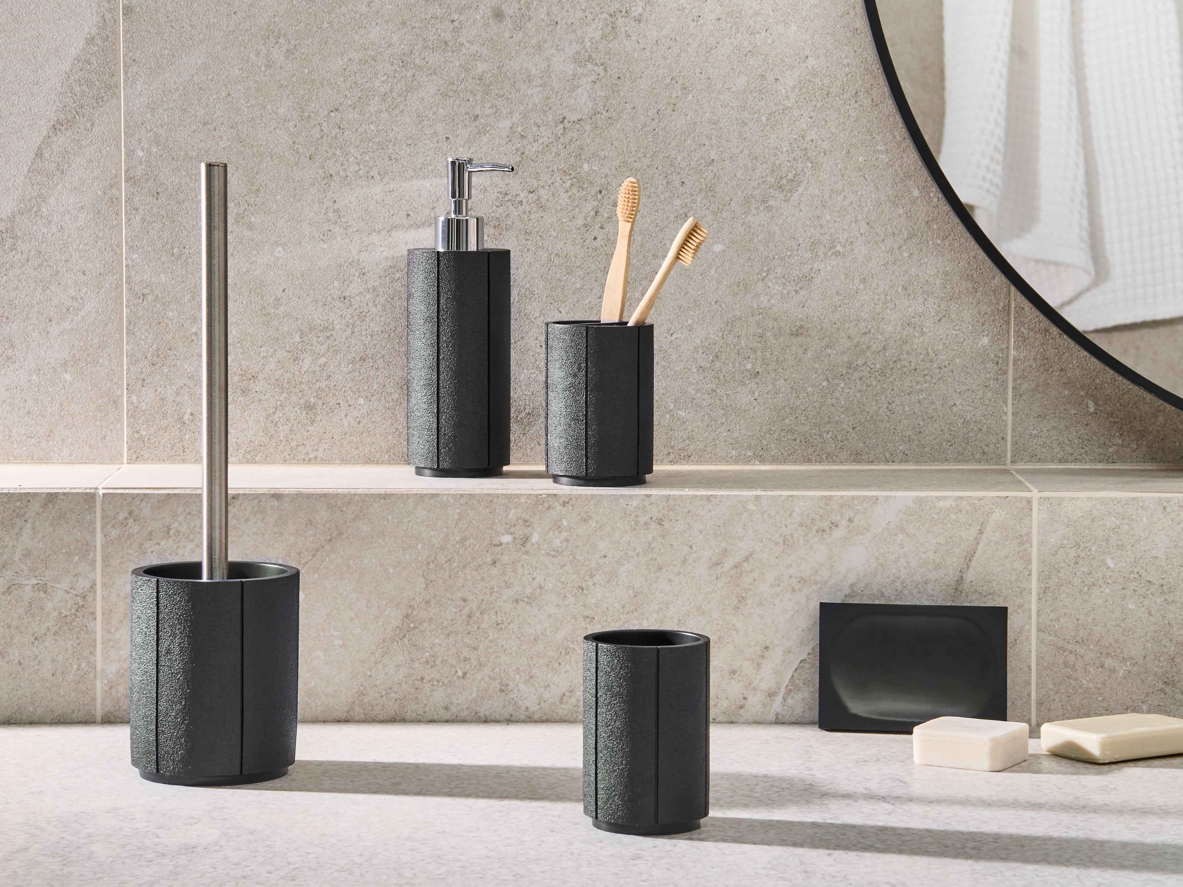 5-Piece Bathroom Accessories Set HUALLAGA Black