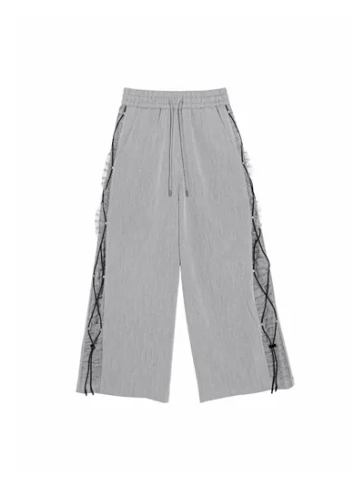 Tie-detail track pants - 25SRB020D