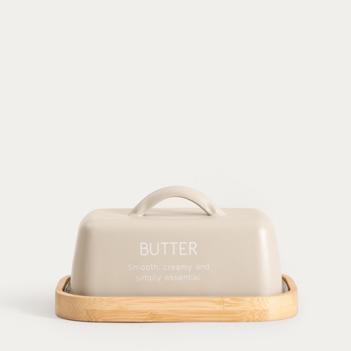 Maselniczka FLORA z drewnianą podstawką 15,5x10,5 cm