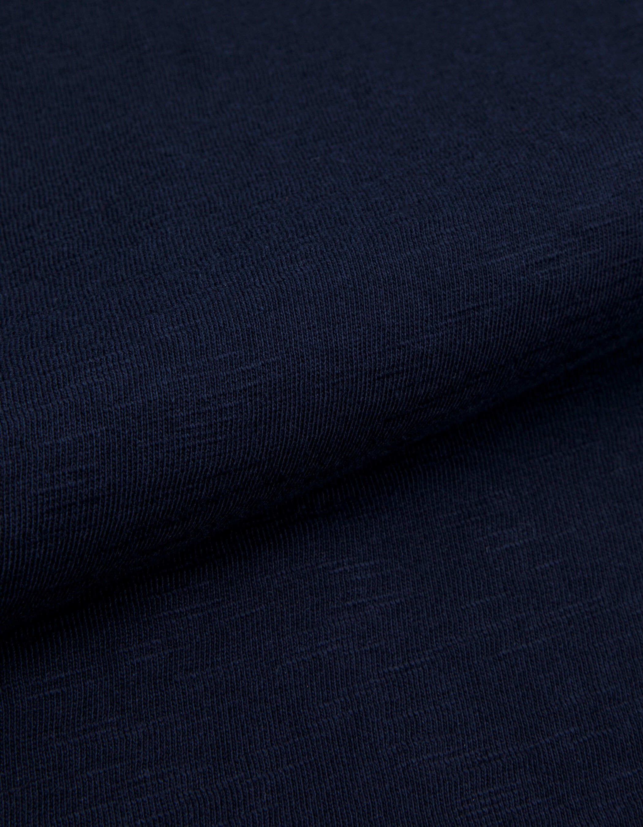 T-shirt marine flammé broderies devant dos Homme
