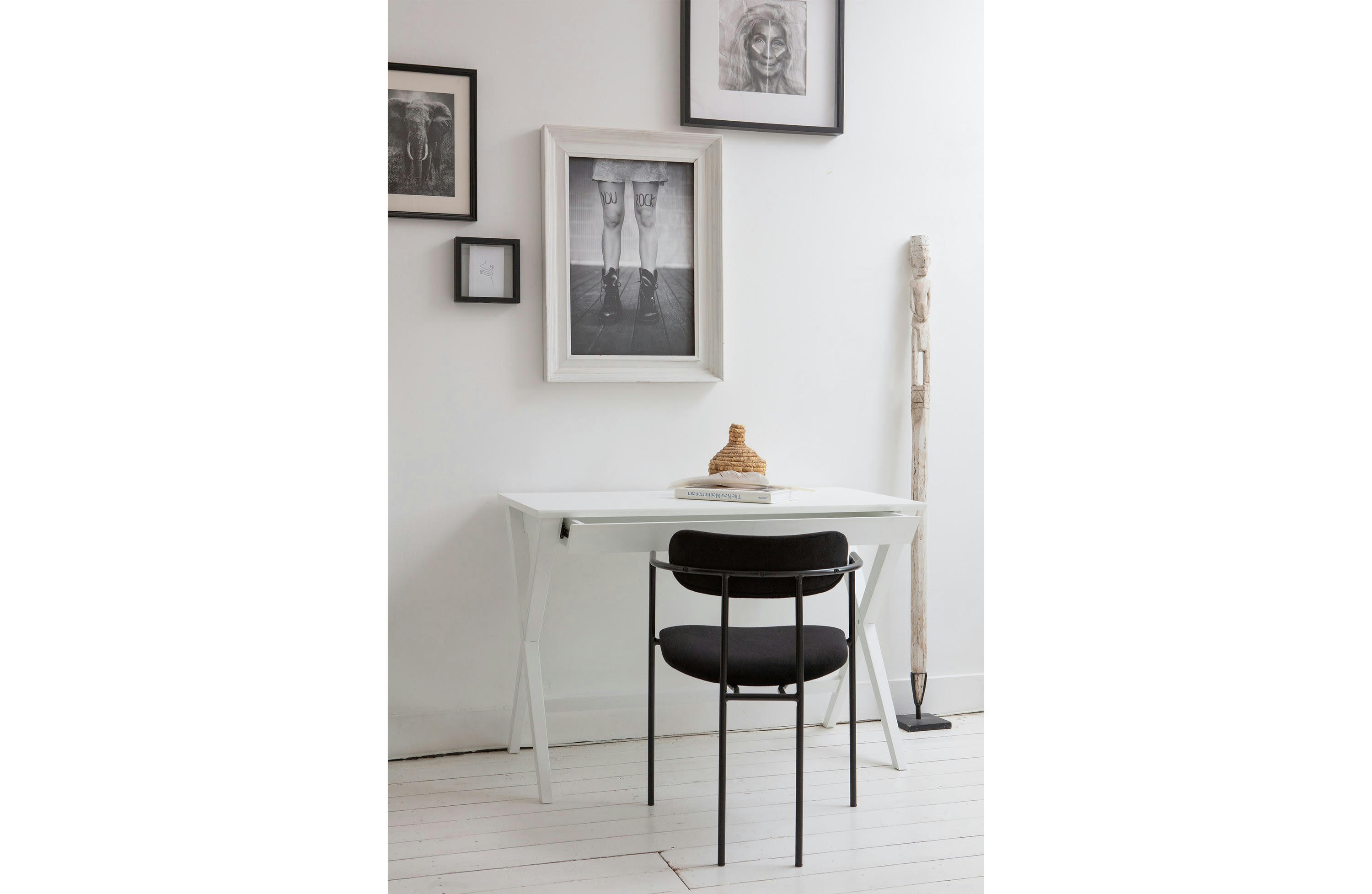 IVY - Chaise en velour noir