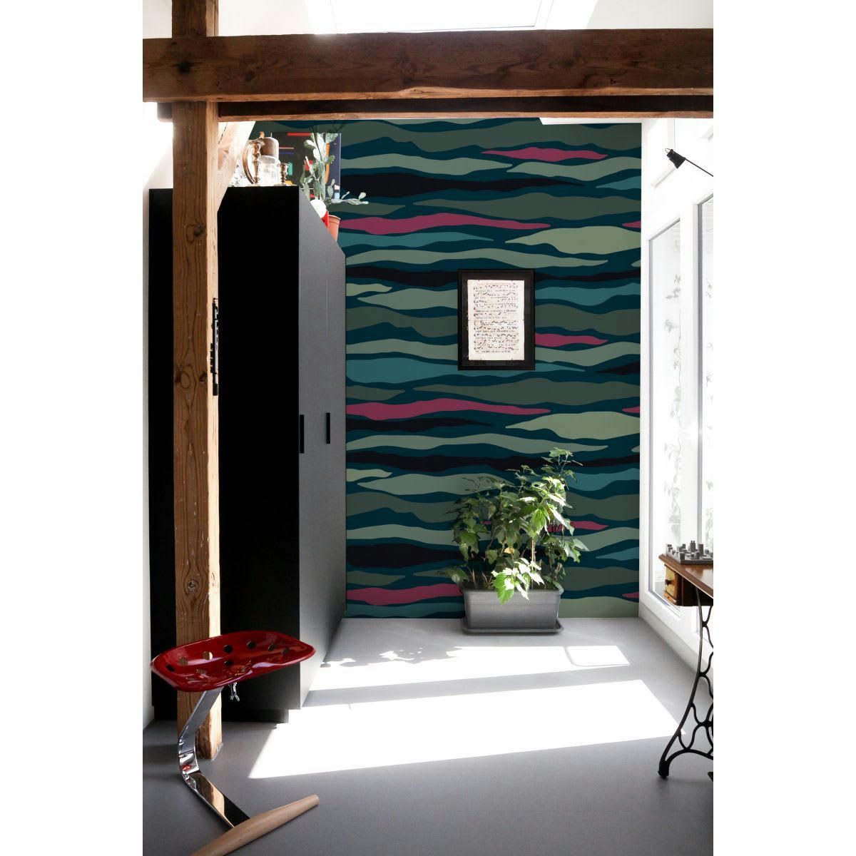 - Papier peint panoramique vagues 170 x 250 cm