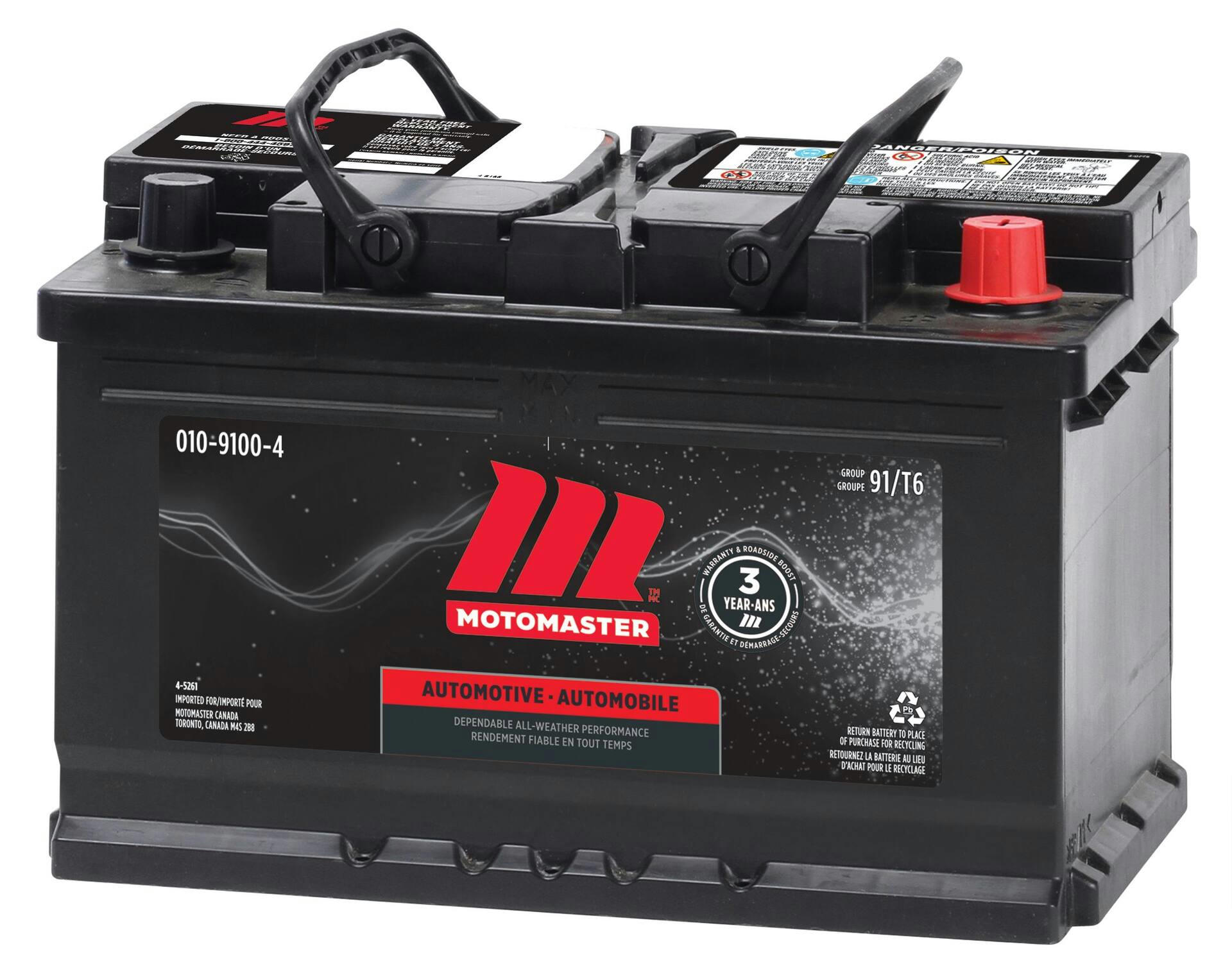 MOTOMASTER Group Size 91 (T6/LB3) Battery, 700 CCA