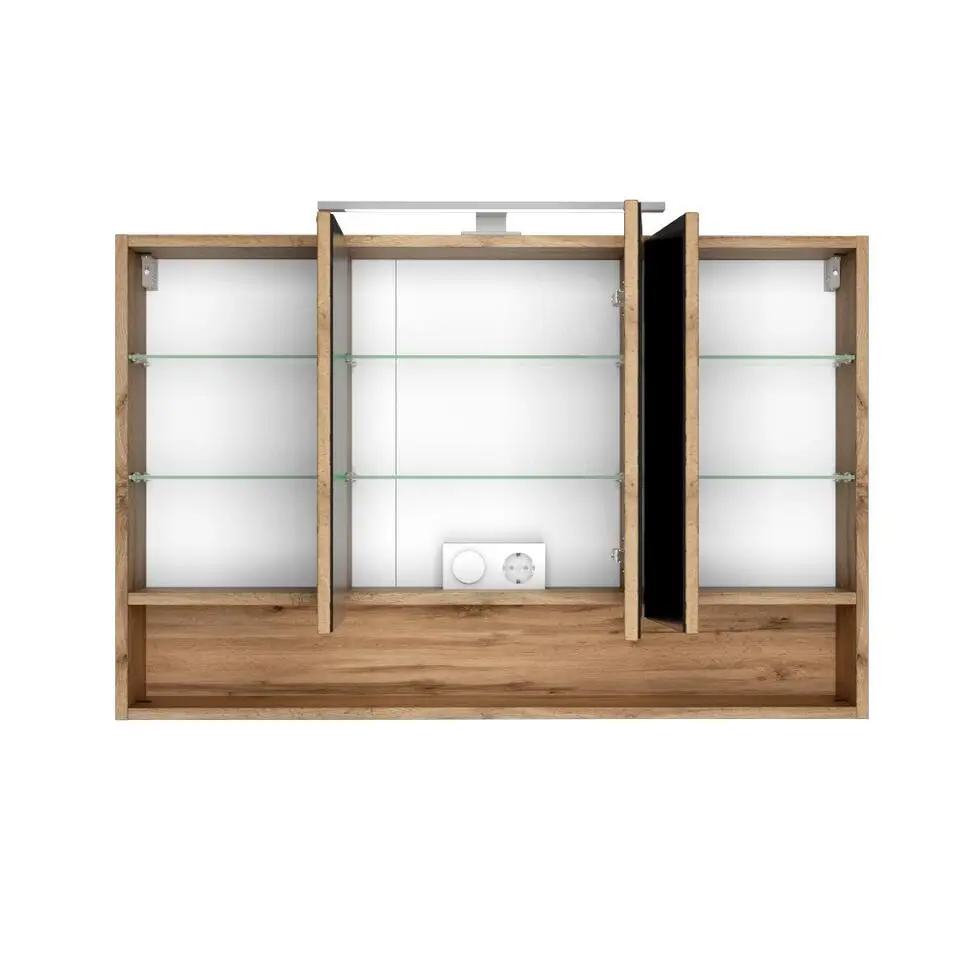 Spiegelkast Sefa 100cm 3 deuren - wotan eik
