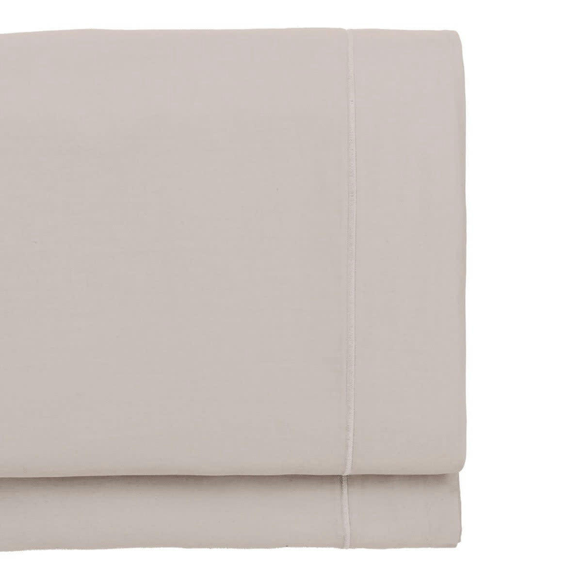 JULIA - Drap plat satin de coton  240x300 grège