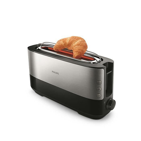 Grille-pain - PHILIPS - HD2692/90 - Collection Métal petit déjeuner - 1 fente longue - 950W - Inox