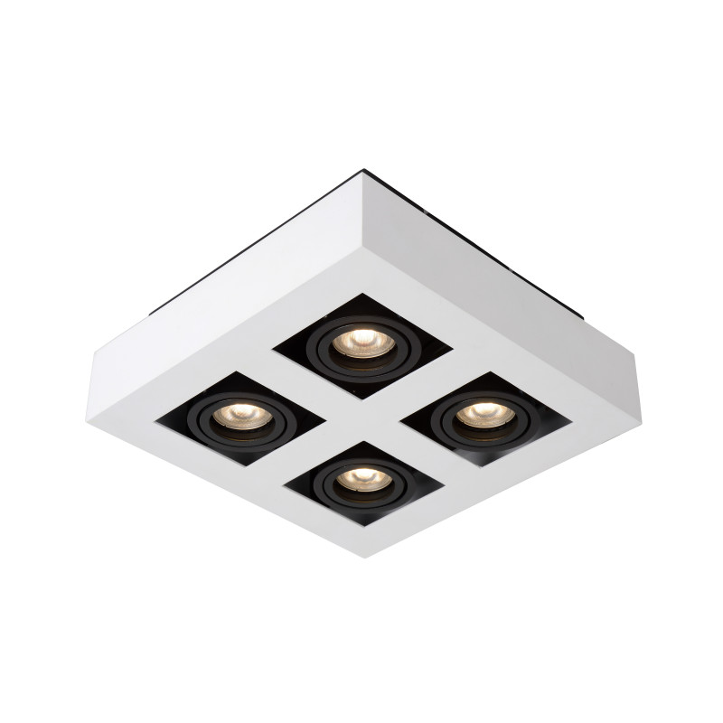 Spot LED Xirax blanc dim to warm GU10 4 x 5 W LUCIDE