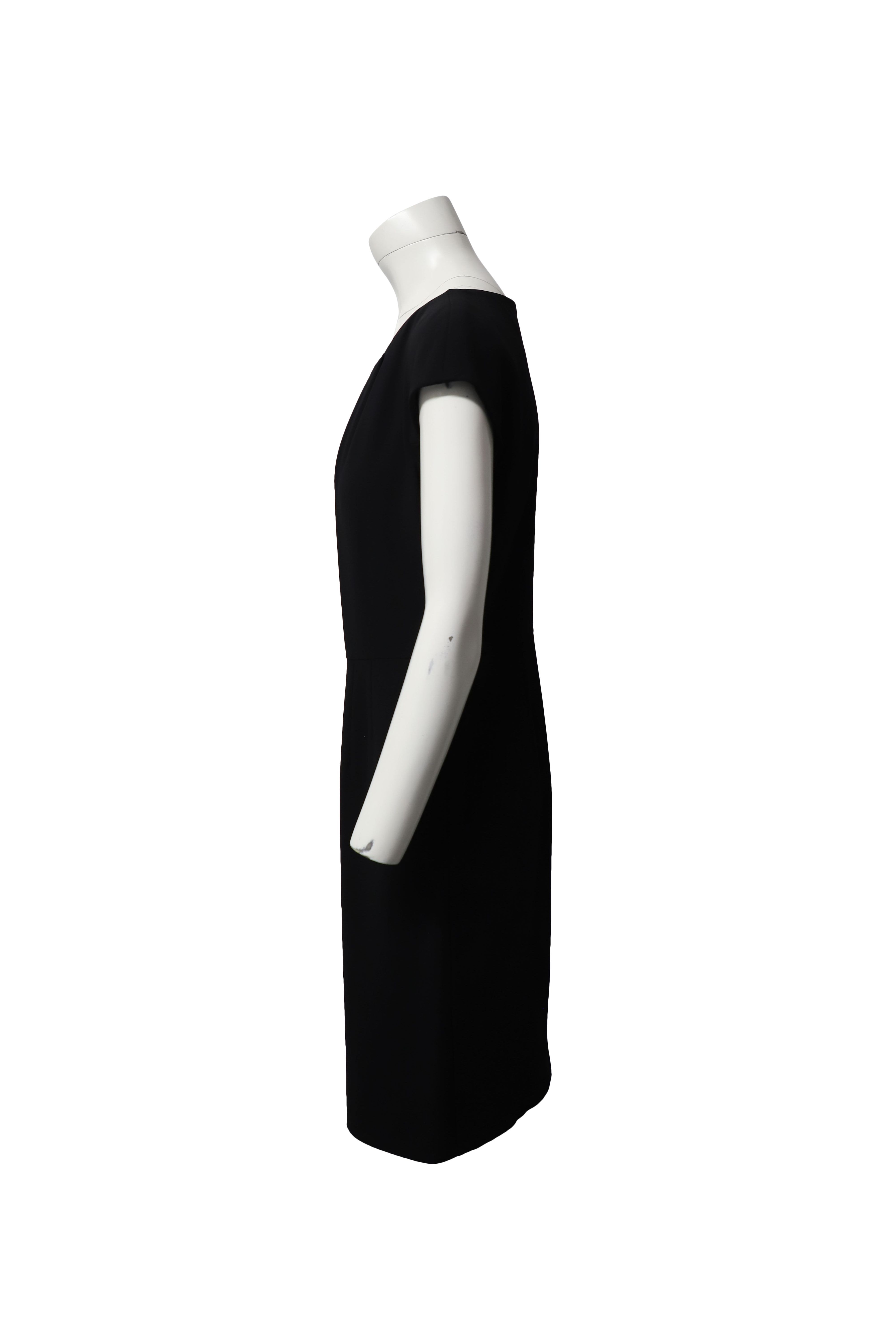 Max Mara Preloved Sheath Dress in Black Triacetate