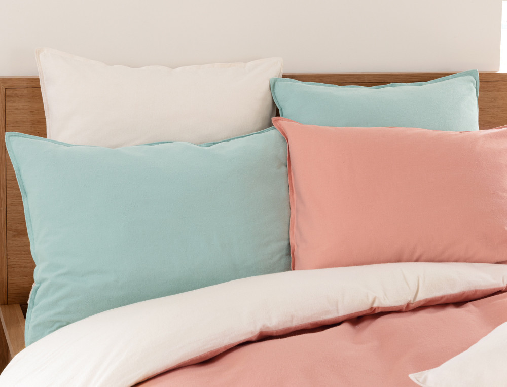 Taie d'oreillerFlanelle bicolore