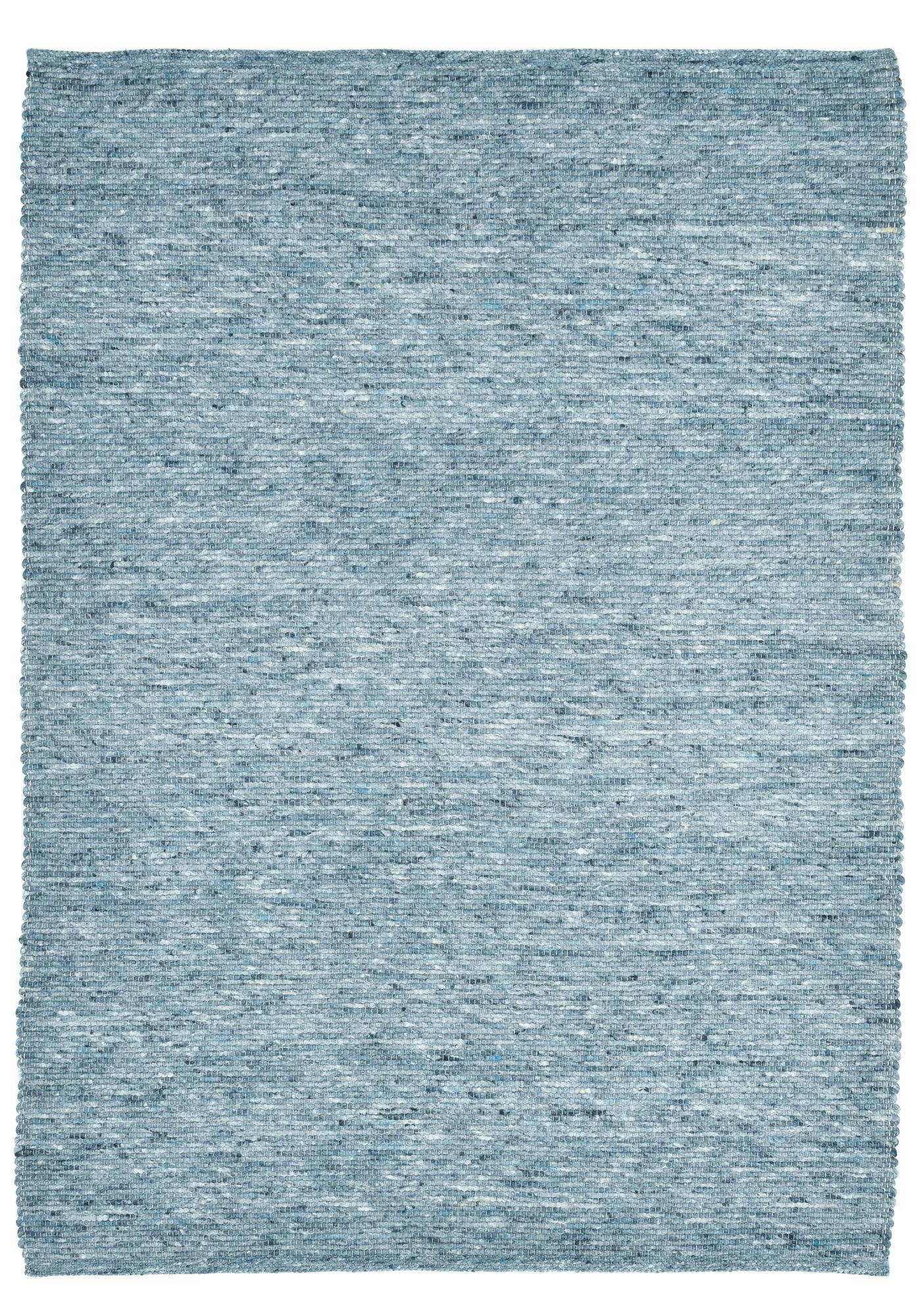 ALPEN - Tapis tissé main en laine vierge - bleu 170x240 cm