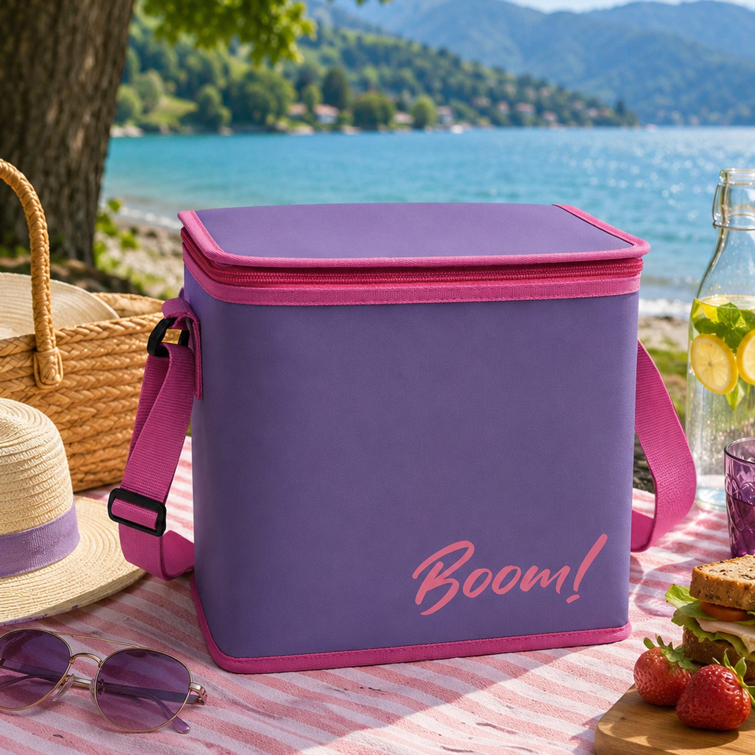 Borsa termica 20 L con tracolla viola Boom