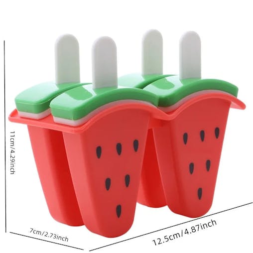 NNEOBA 4 Grid Silicone Pop Molds Reusable Cream Maker