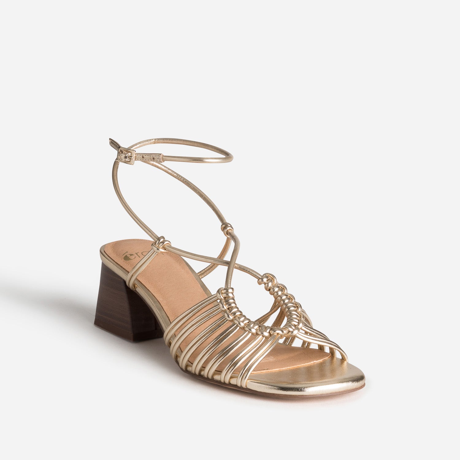 Sandale dorée multi brides