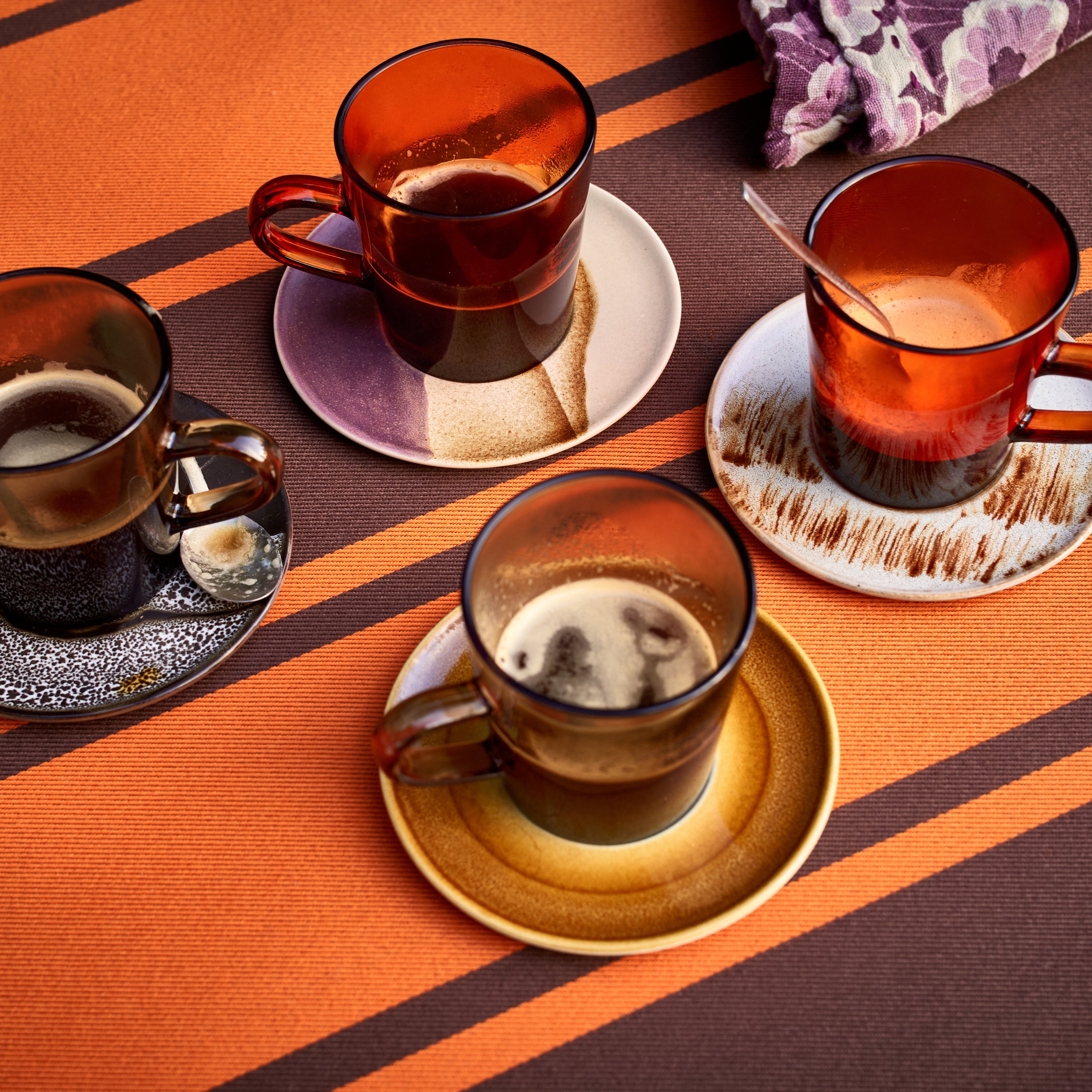 HKliving 70's Ceramics Schotels - Set van 4 - Big Sur