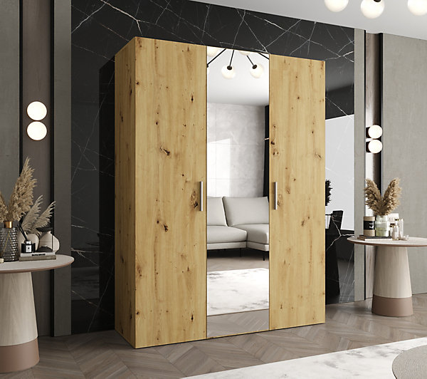 Armoire Bari 2 a portes battantes H. 202 x L.150 x P. 52, 3 portes