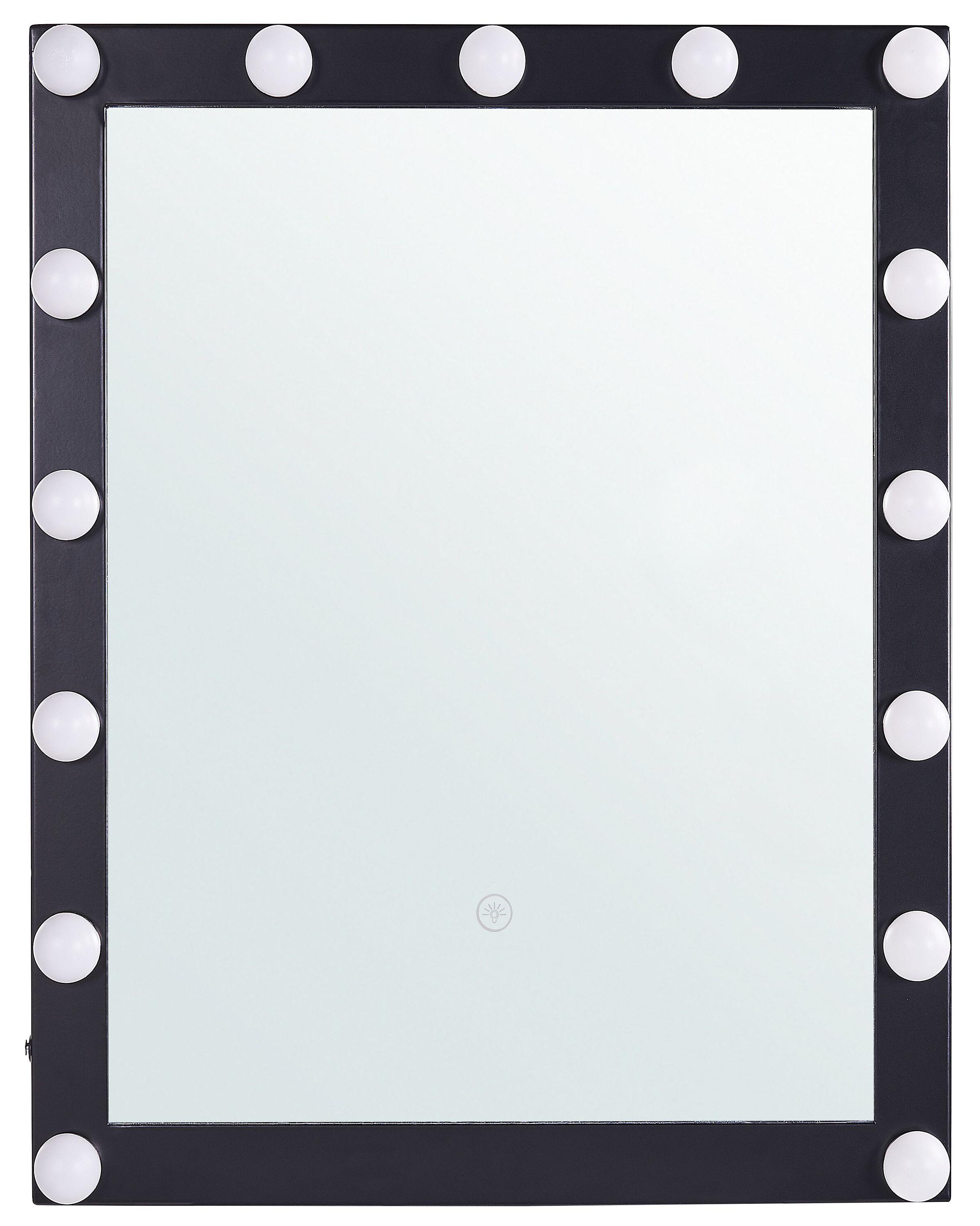 LED Bathroom Mirror ODENAS 50 cm 60 cm Black