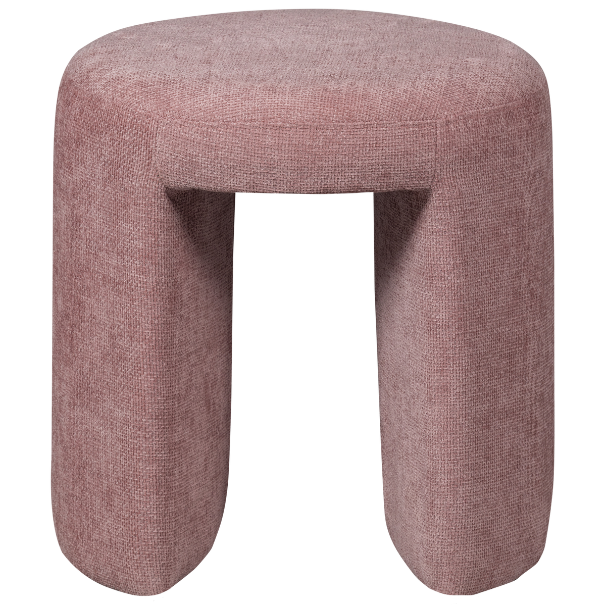 WOOOD kruk Charlie - Chenille - Blush - 47x45x45