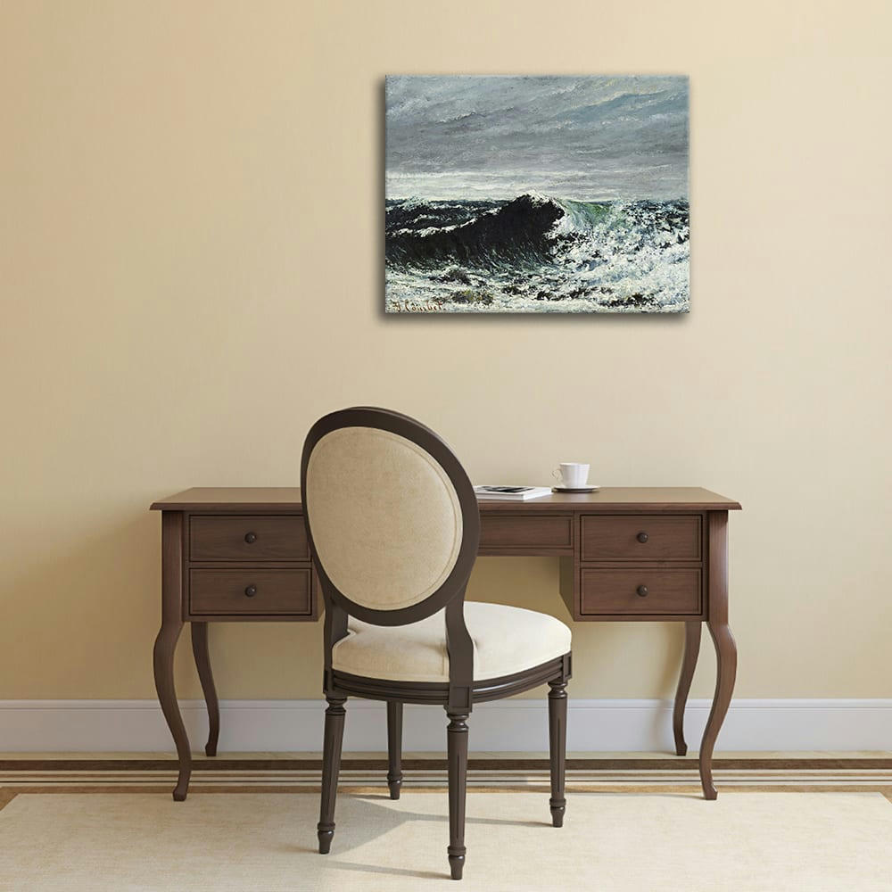 - Tableau impression sur toile la vague Gustave Courbet 50x60cm
