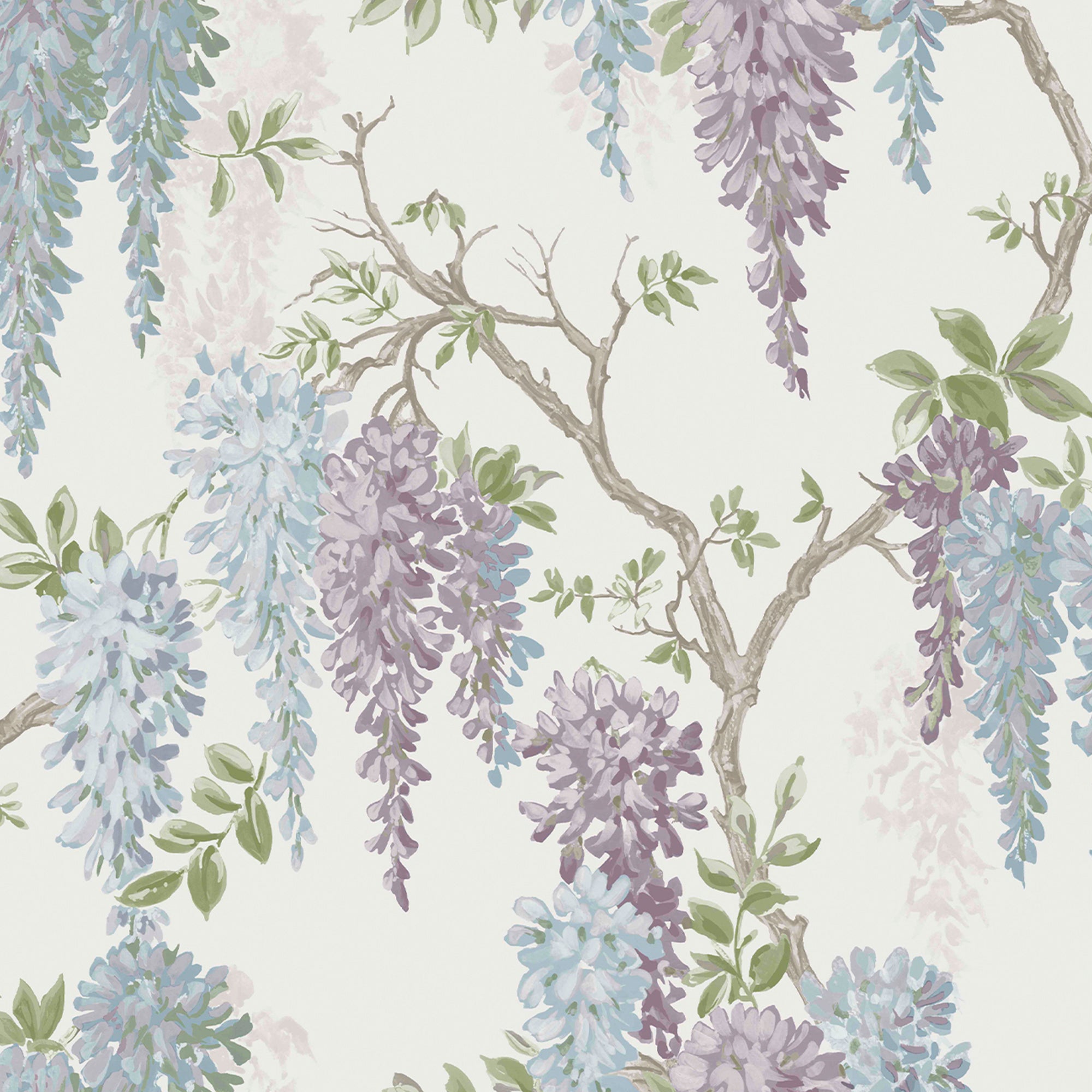 Laura Ashley Vliesbehang - Wisteria Garden Pale Iris - 10mx52cm