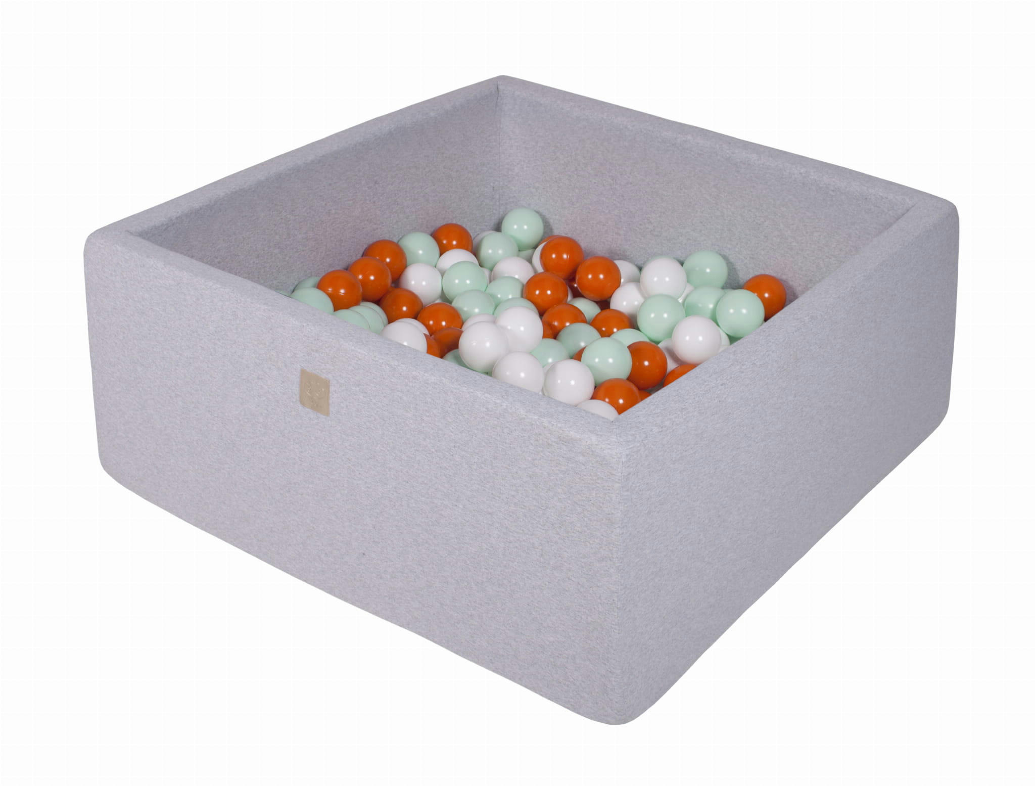 - Piscine sèche gris foncé 200 balles Orange/Blanc/Menthe