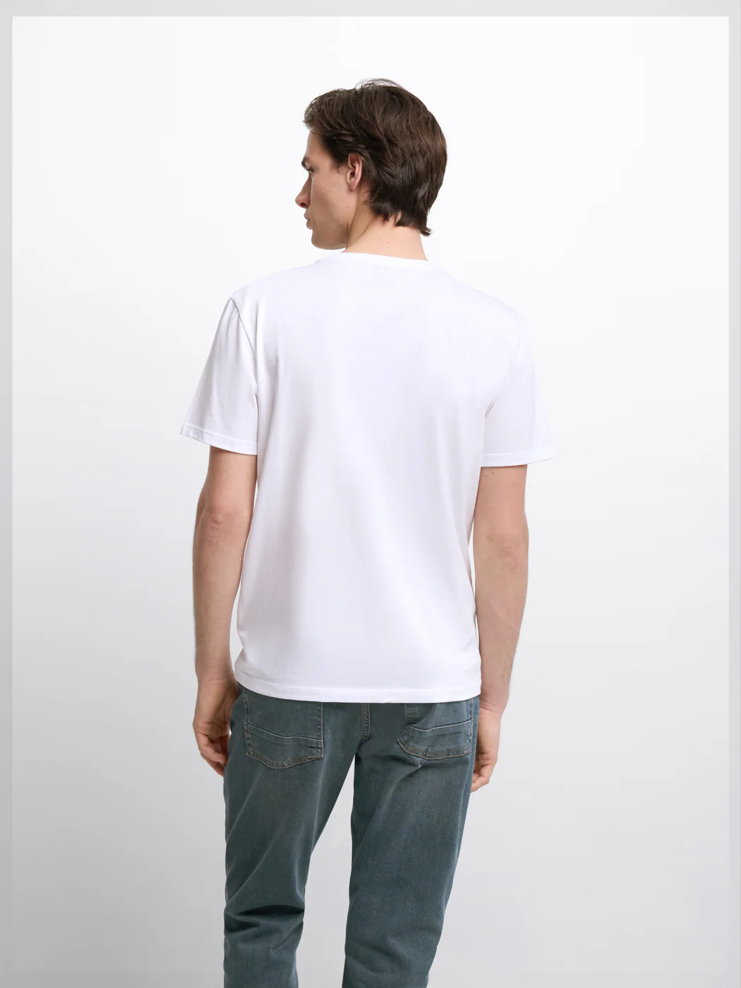 T-shirt col V en coton Supima®