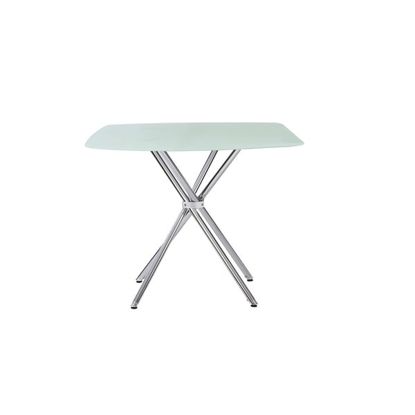 5-pcs Square Dining Glass Dining Set In Gray