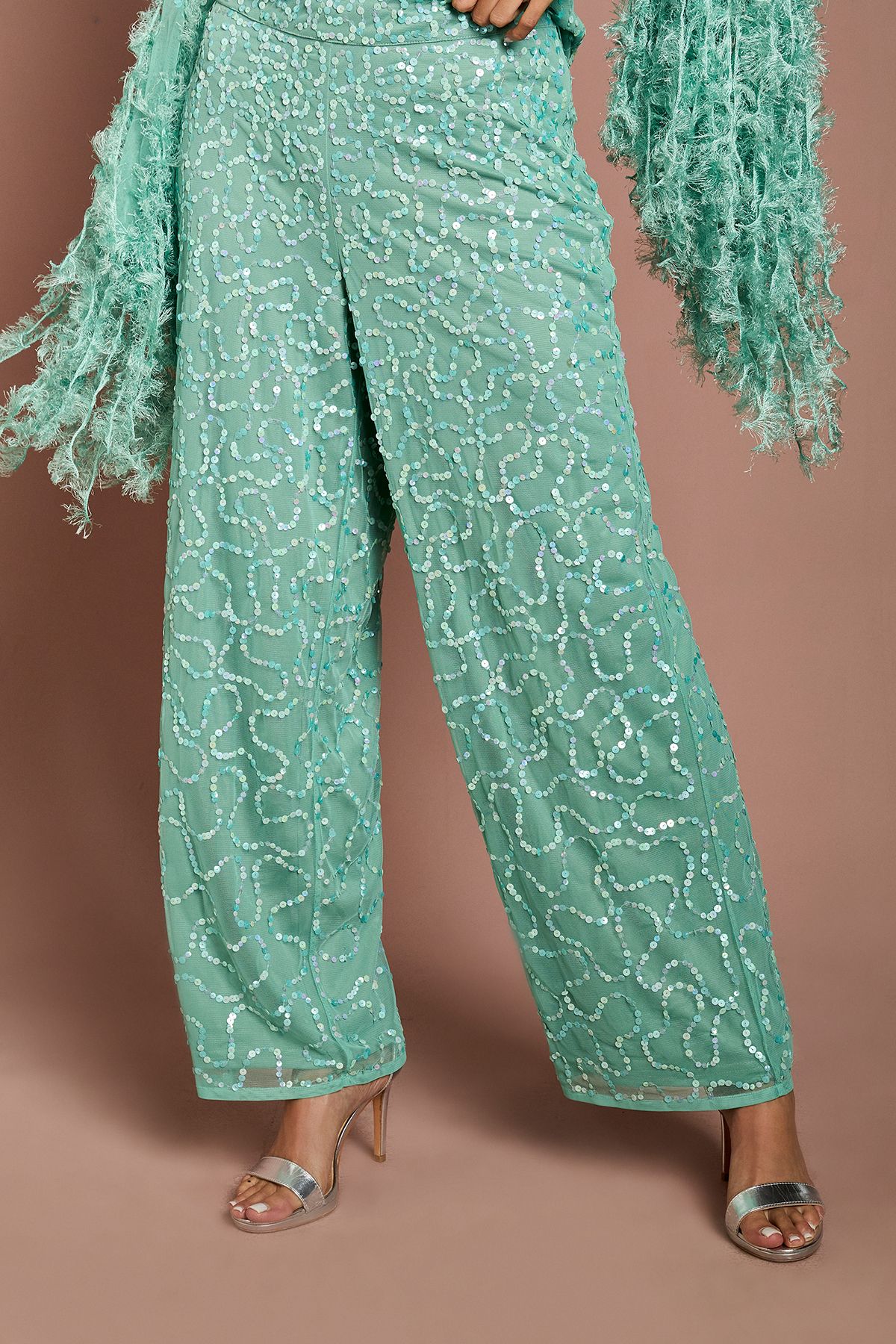 Coast Wide Leg Sequin Trouser