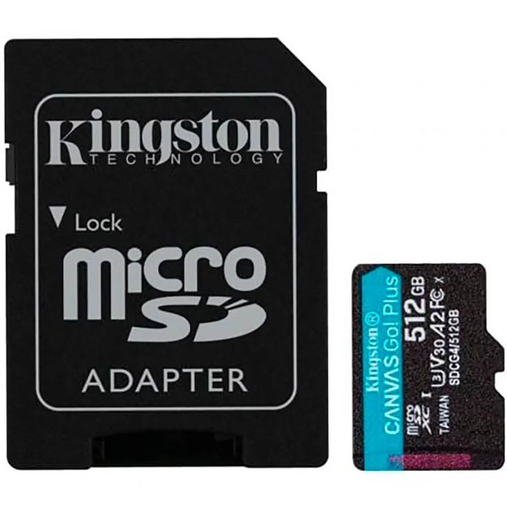 Kingston MicroSDXC Canvas Go Plus Gen4 A2 U3 V30 512GB memory card