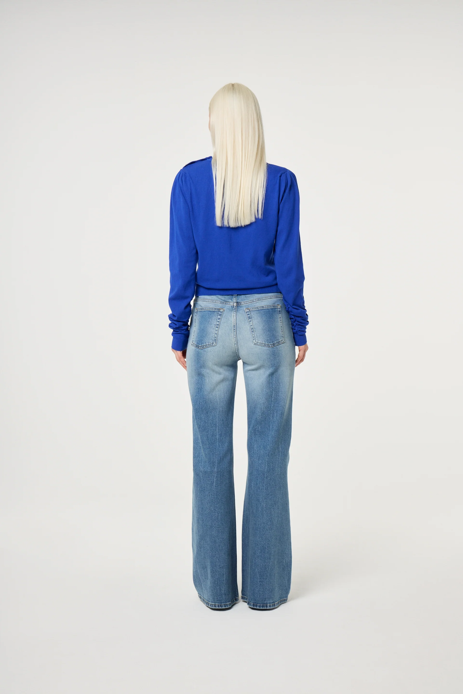 Molly Scrunch Pullover | Cobalt