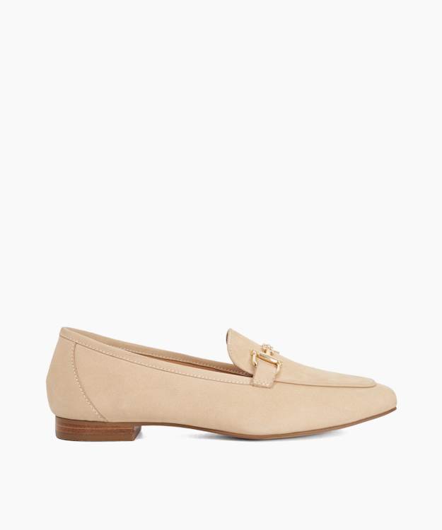 Grained Ecru - Hardware-Detail Loafers