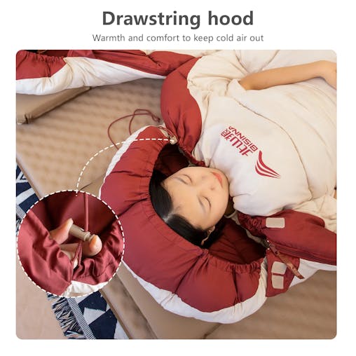 NNEOBA 3-4 Season Wearable Sleeping Bag Lightweight Waterproof White