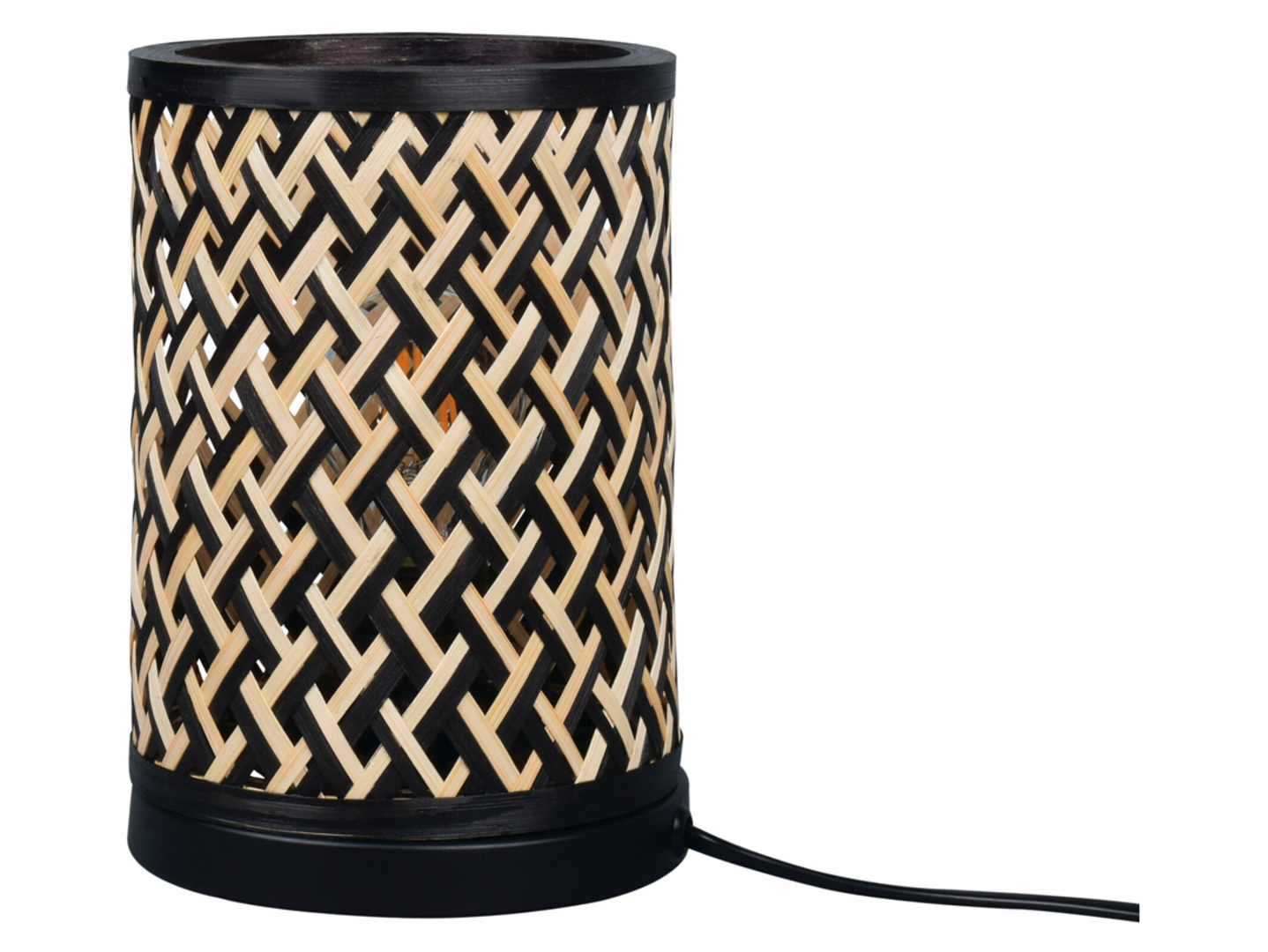Lampa stołowa Prosi bambusowa czarna