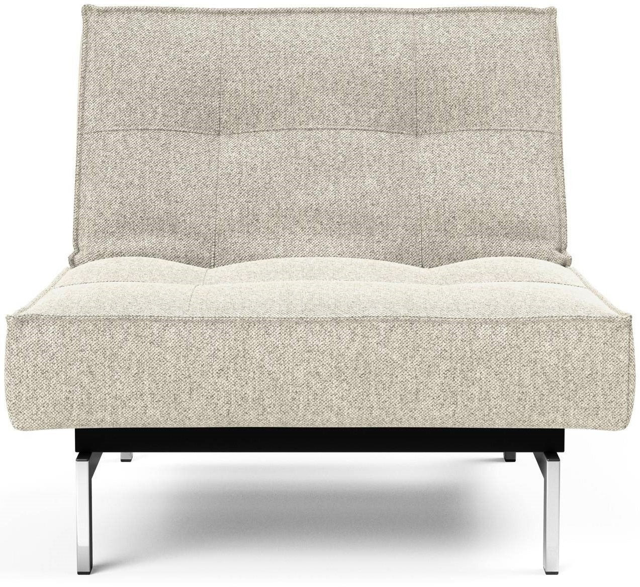 Innovation Splitback Slaapstoel Gebroken Wit   Chroom