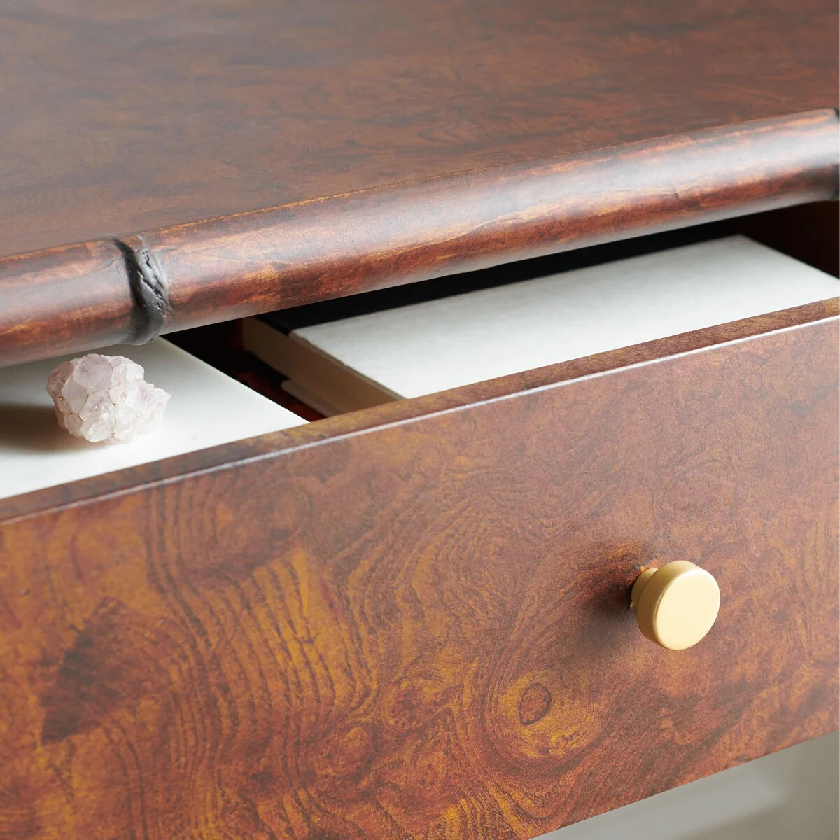 SAFAVIEH Francina Dark Brown/ Gold 2-Shelf Console Table - 42 W x 15.8 L x 29 H - 42Wx16Dx29H