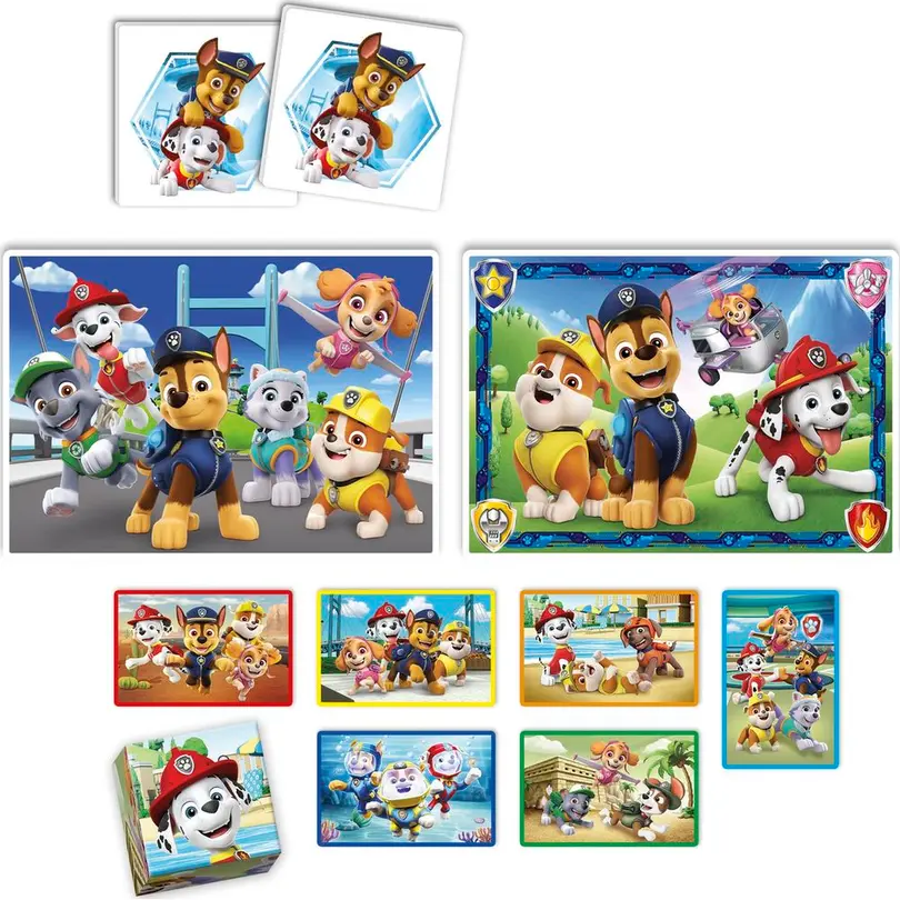 Puzzle Set bestehend aus verschiedenen Artikeln Paw Patrol