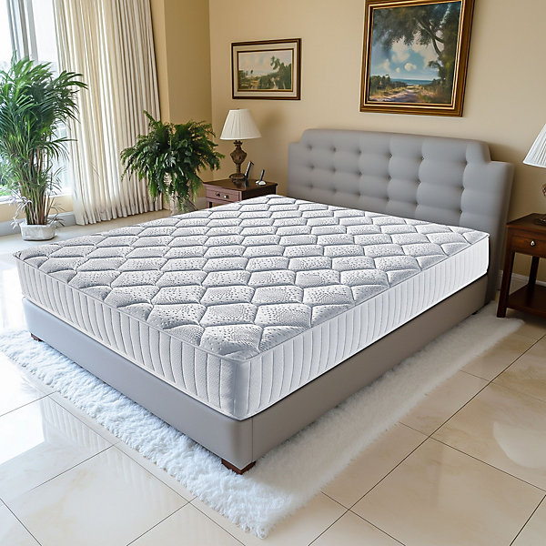 Matelas ressorts memoryplus 140x190 hauteur 22 cm - accueil moelleux - soutien equilibre - 5 zones de confort - confort quotidien