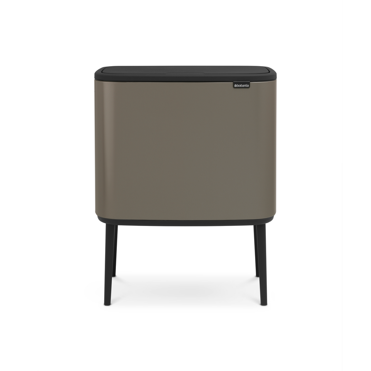 Brabantia Bo Touch Bin, met 2 binnenemmers, 11   23 liter - Platinum